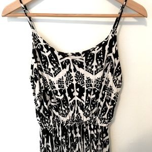 NORDSTROM Black and White Print Maxi Dress XS
